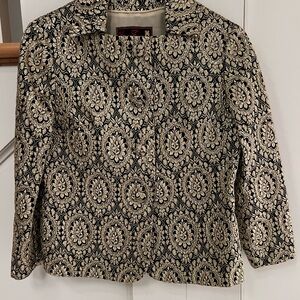 Black and Gold Elegant Patterned Jacket